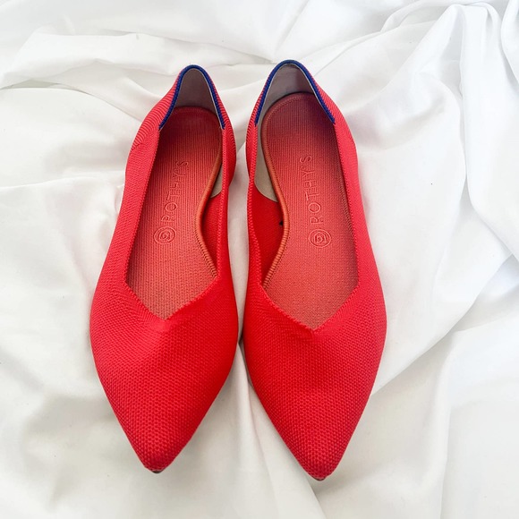 Rothy's Shoes - Rothy's Red Pointed Toe Flats Shoes Sz 10.5